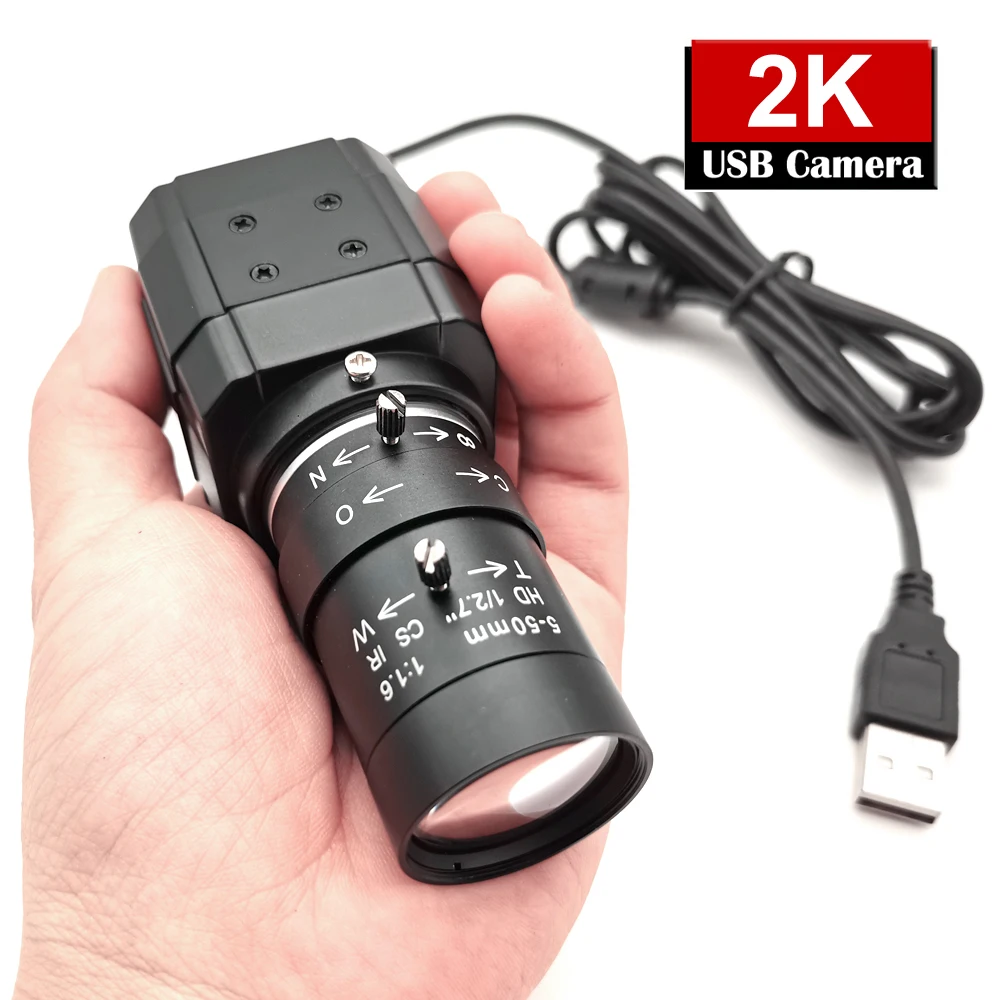 

NEOCoolcam 2K HD PC Webcam With 2.8-12mm 5-50mm Varifocal Zoom Lens UVC OTG Mini Video Live Streaming USB Camera Plug and play