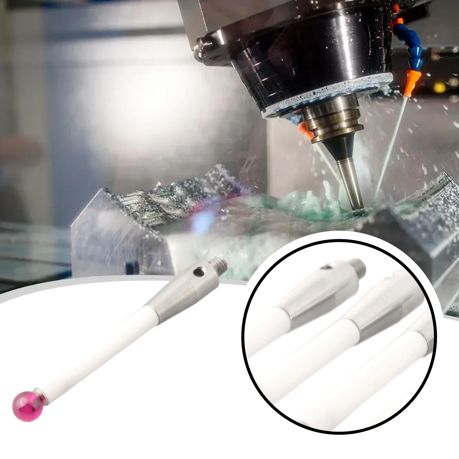 Lightweight Ceramic Stem Cmm Probe Stylus for CMM Machine Tools Thread Shank 6mm Diameter Red Gemstones Ball Tips
Lightweight Ceramic Stem Cmm Probe Stylus for CMM Machine Tools Thread Shank 6mm Diameter Red Gemstones Ball Tips