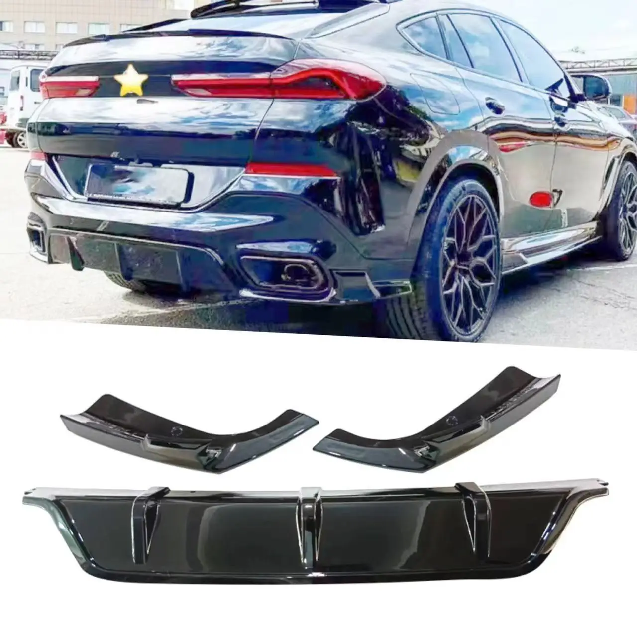 Трехступенчатый задний спойлер для губ для Bmw X6 G06 2020-2023 гг., набор диффузоров, черный блеск
Трехступенчатый задний спойлер для губ для Bmw X6 G06 2020-2023 гг., набор диффузоров, черный блеск