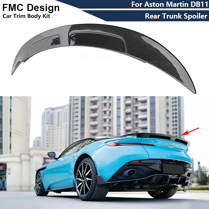 

Задний спойлер из углеродного волокна для Aston Martin DB11Dry, детали для багажника, обновленный комплект кузова, задние ласты, заднее крыло