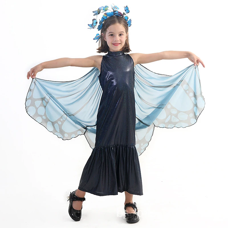 Halloween Birthday Party Fancy Dress Up Cosplay Girls Blue Morpho Butterfly Costume
Halloween Birthday Party Fancy Dress Up Cosplay Girls Blue Morpho Butterfly Costume