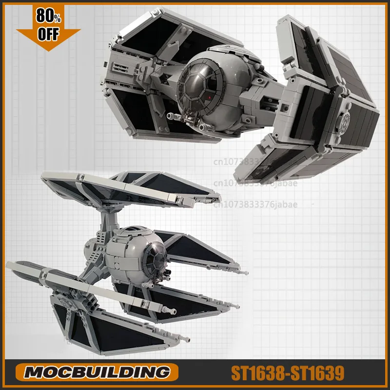 

TIE Interceptor Defender Moc Building Block Imperial Fleet Emperor Royal Guard DIY Technology Brick Space Collection Toys Gifts