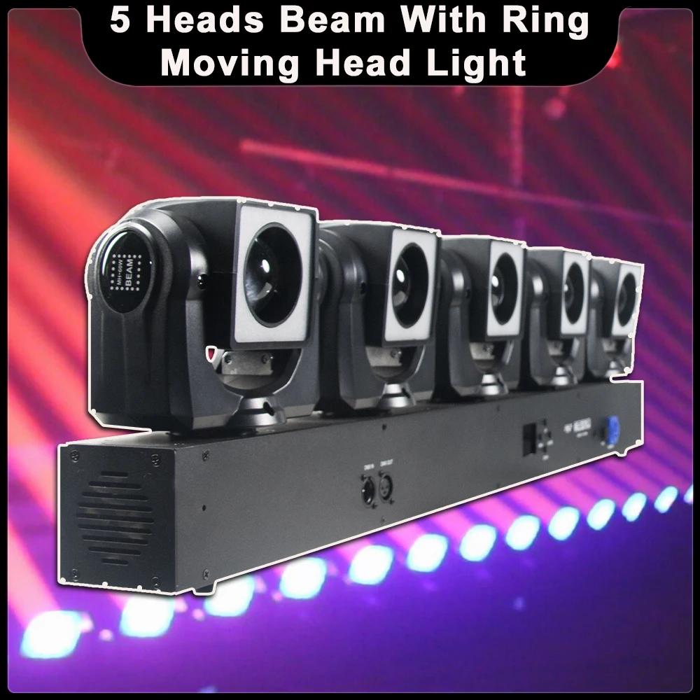 

YUER LED 5X60W RGBW Beam Moving Head Light 120X0.2W RGB Pixel Horse Racing Effect DMX512 For Disco Party Club DJ Stage Lights
