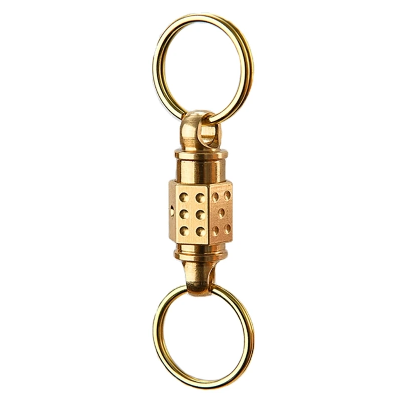 

Quick Release Keychain Pull Apart Chain Double Spring Split Snap Double Rings Lock Holder Accessory 360 Rotating