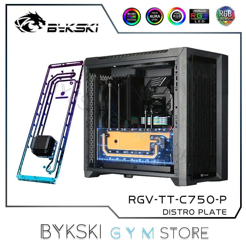 

Bykski RGV-TT-C750-P TT C750 Case Distro Plate Water Cooling Solution For CPU / GPU 5V ARGB