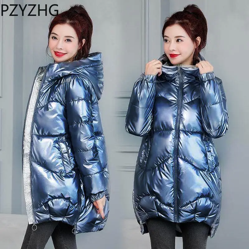 Women 2023 New Winter Jacket Parkas Glossy Down Cotton Jacket Hooded Parka Warm Female Cotton Padded Jacket Casual Outwear
Women 2023 New Winter Jacket Parkas Glossy Down Cotton Jacket Hooded Parka Warm Female Cotton Padded Jacket Casual Outwear