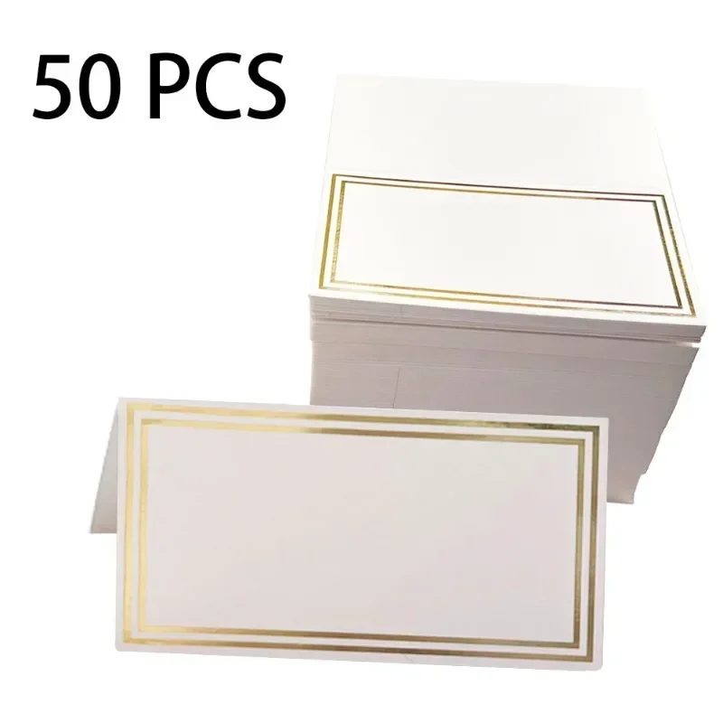 

50pcs Place Cards Wedding Party Decoration Table Decor Table Name Message Greeting Card Event Party Supplies Seating Card