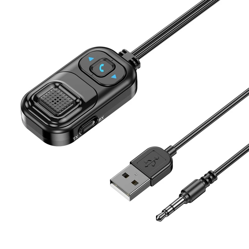 

USB Bluetooth-compatible 5.1 Transmitter Receiver Mini Stereo AUX USB 3.5mm for TV PC Car Wireless Adapter N2UB