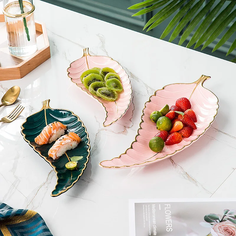 Leaf Ceramic Tray Sushi/Cake/ Candy/Tableware Plates Trinket Jewelry Tray Home Decoration Storage Platter Kitchen Dinner Plates
Leaf Ceramic Tray Sushi/Cake/ Candy/Tableware Plates Trinket Jewelry Tray Home Decoration Storage Platter Kitchen Dinner Plates