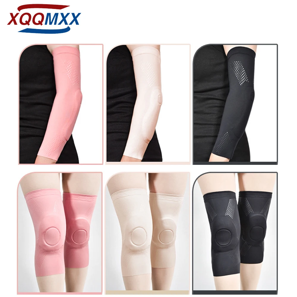 

1Pair Compression Knee Pads Elbow Guards for Women Men, Knee Braces for Volleyball Football Dance Yoga Tennis Running cycling