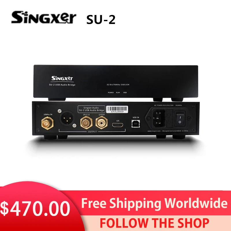 Singxer SU-2 DSD1024 USB Digital Interface Femtosecond clock Interface Audio Interface SU2
Singxer SU-2 DSD1024 USB Digital Interface Femtosecond clock Interface Audio Interface SU2