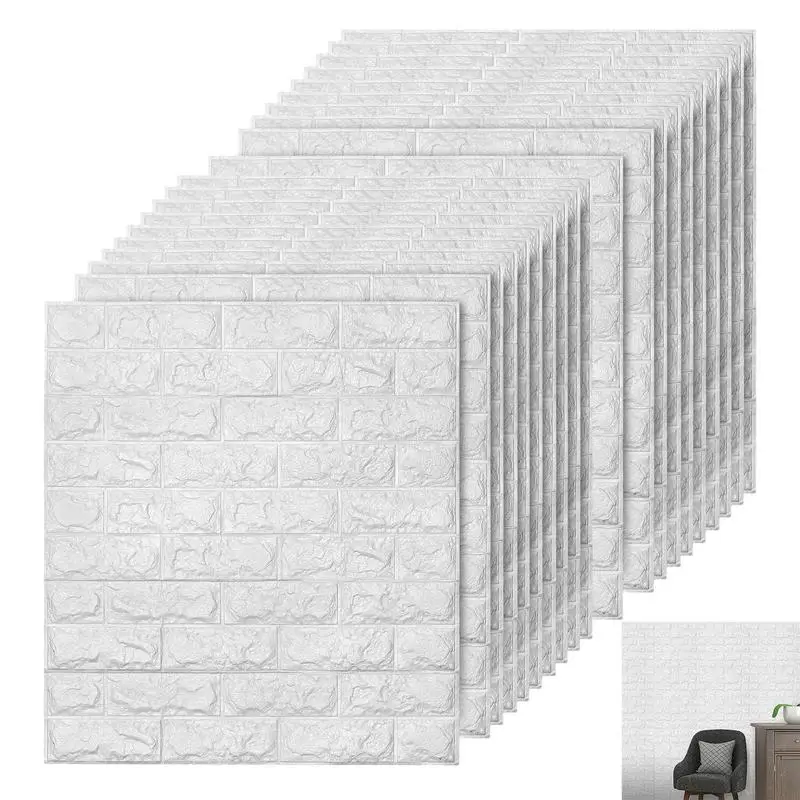 

Peel And Stick Tile Backsplash Waterproof Tile Decals 3D Wall Panels Wallpaper Sticker Anti-Collision For Bathroom Kitchen DIY