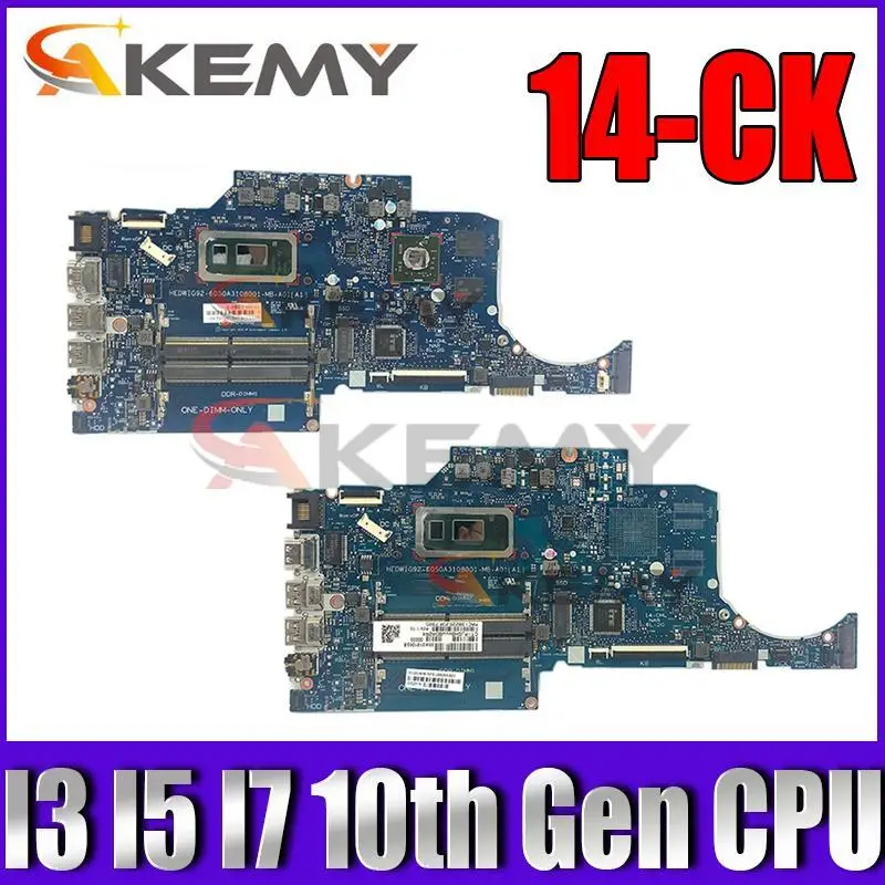 

For HP 14-CK 14-CF 14-CR 14S-CF 14S-CR 240 G7 laptop motherboard mainboard 6050A3108001 motherboard I3 I5 I7 10th Gen CPU V2G