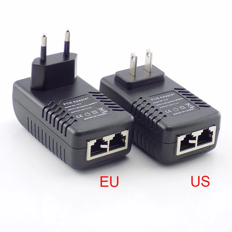 

12V 1A POE Injector Wall Plug POE Switch Power Supply Adapter Wireless Ethernet Adapter For IP Camera CCTV US/EU Plug H10