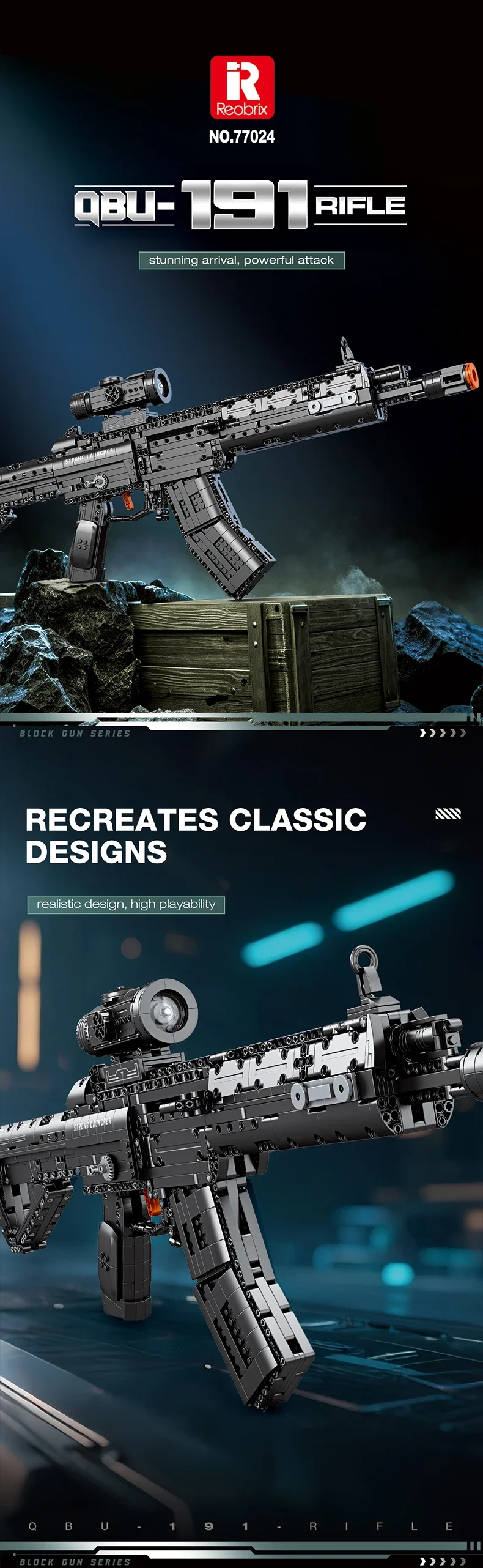 1593PCS 191 Rifle Building Blocks Military Weapons Simulation Gun Collection Model Bricks Children's War Game Toys Holiday Gifts 1593PCS 191 Rifle Building Blocks Military Weapons Simulation Gun Collection Model Bricks Children's War Game Toys Holiday Gifts