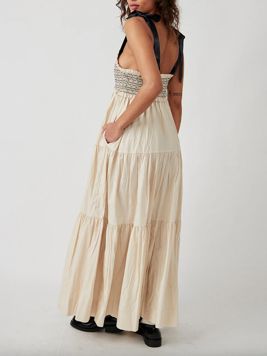 Women s Summer Slip Dress Abstract Print V-Neck Sleeveless Tie-up Slim Long Dress
Women s Summer Slip Dress Abstract Print V-Neck Sleeveless Tie-up Slim Long Dress