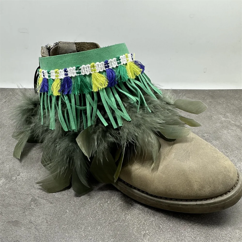 Boho Shoelaces Decoration Feather Shoelace Buckle Tassel Shoes Charm Accessories Green Leather Women Shoe laces Decorative
Boho Shoelaces Decoration Feather Shoelace Buckle Tassel Shoes Charm Accessories Green Leather Women Shoe laces Decorative