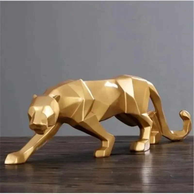 European Moderne Geometry Leopard Craft Creative Abstraction Animal Sculpture Desk Ornaments Home Decoration Accessories M22
European Moderne Geometry Leopard Craft Creative Abstraction Animal Sculpture Desk Ornaments Home Decoration Accessories M22
