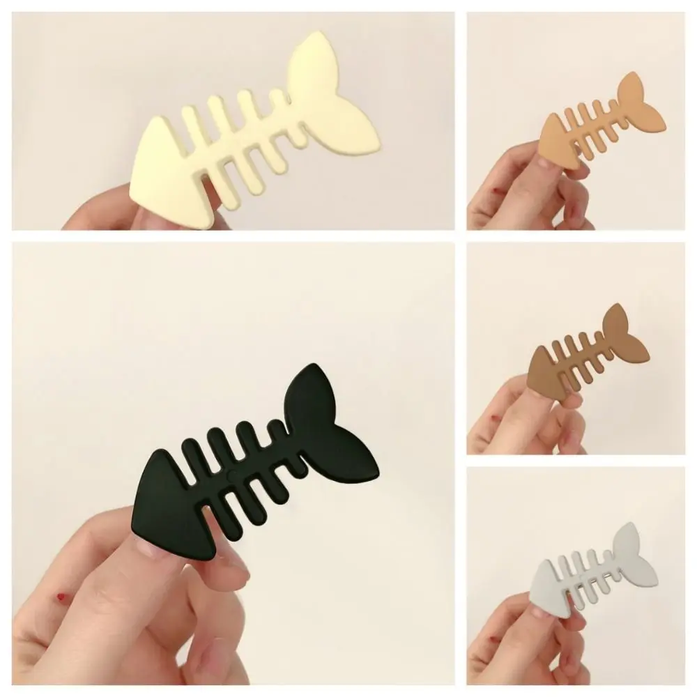 

Animal Fish Bone Hair Clip Simple Headwear Plastic Geometry Hair Accessories Hairpin Y2k Hair Ornament