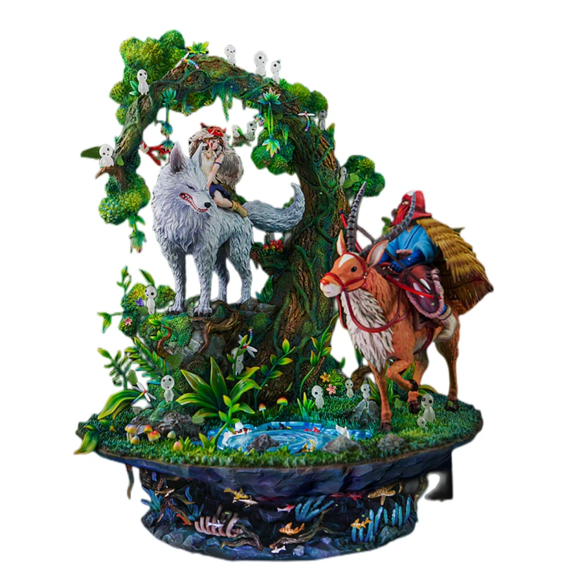 

Pre Sale Opm Studio Gk Miyazaki Hayao Princess Mononoke San Ashitaka Anime Action Figure Garage Kit Model Statue Toys