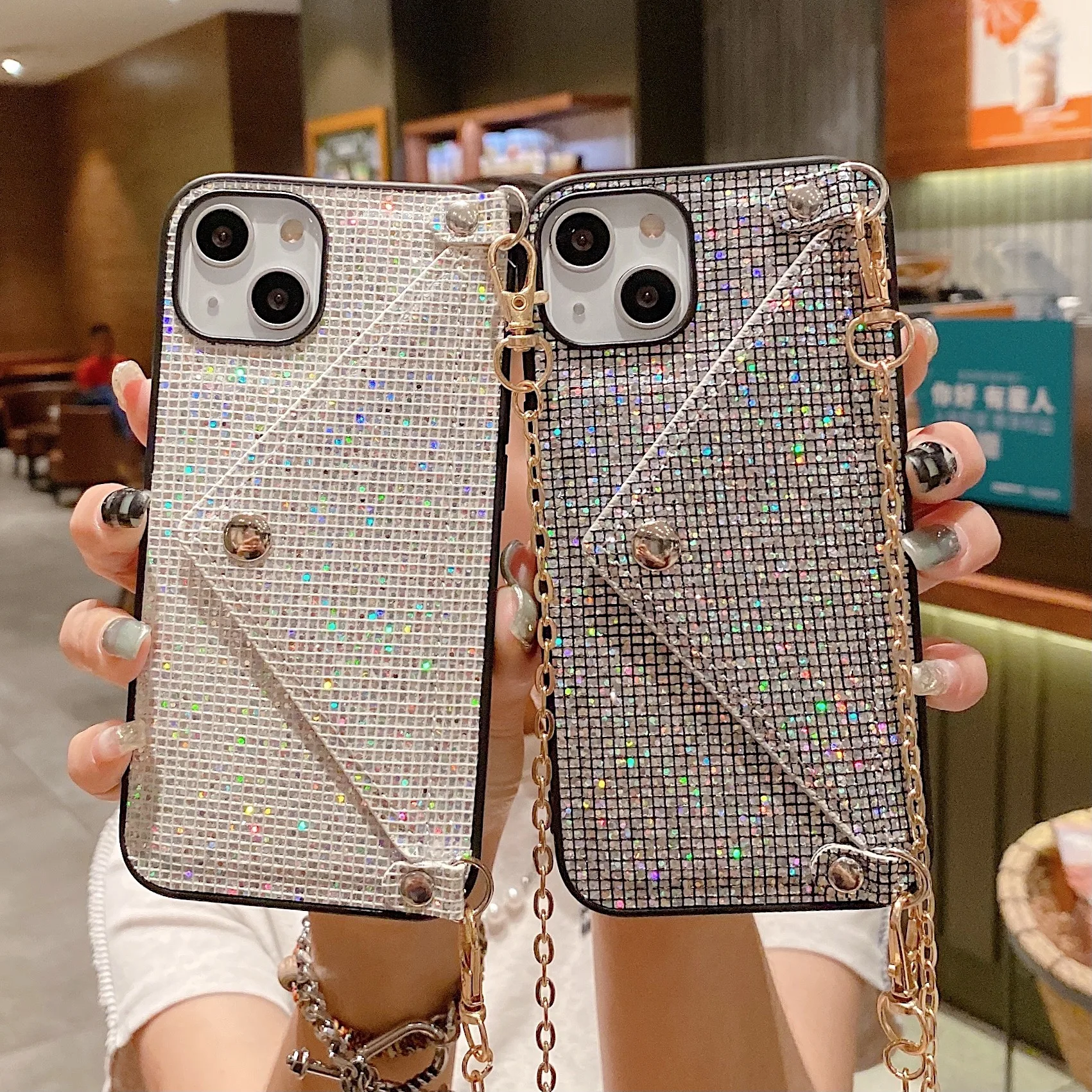 Fashion Crossbody Phone Case For iPhone 14 Pro Max 13 12Mini XR X XS SE 11 7 8 Plus Luxury Glitter Shoulder Lanyard Wallet Cover
Fashion Crossbody Phone Case For iPhone 14 Pro Max 13 12Mini XR X XS SE 11 7 8 Plus Luxury Glitter Shoulder Lanyard Wallet Cover