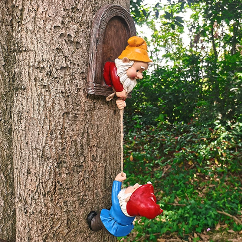 Climbing Gnome Sculpture Resin White Beard Dwarf Art Statue Tree Figure Outdoor Artifact Exterior Garden Accessories Gift
Climbing Gnome Sculpture Resin White Beard Dwarf Art Statue Tree Figure Outdoor Artifact Exterior Garden Accessories Gift
