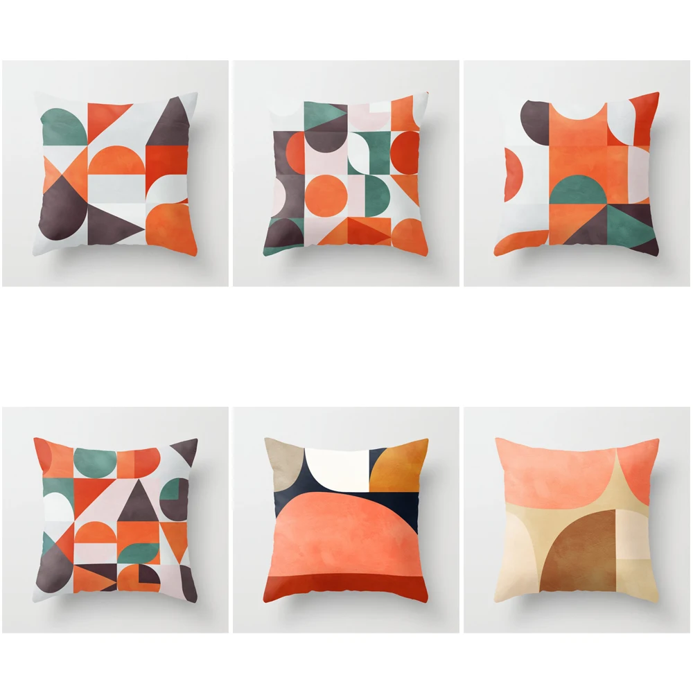 

House Decorative Home Pillowcase for sofa Cushion Cover 45*45 Nordic 40*40cm 40x40cm Morandi 50x50 Living Room abstract 60x60