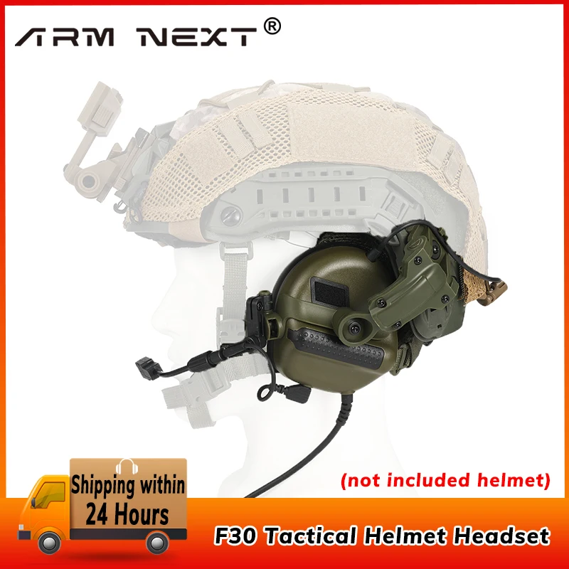 

ARM NEXT Army Shooting Earmuffs F30 Tactical Helmet Headset Electronic Hearing Protector Equipped with ARC Rail