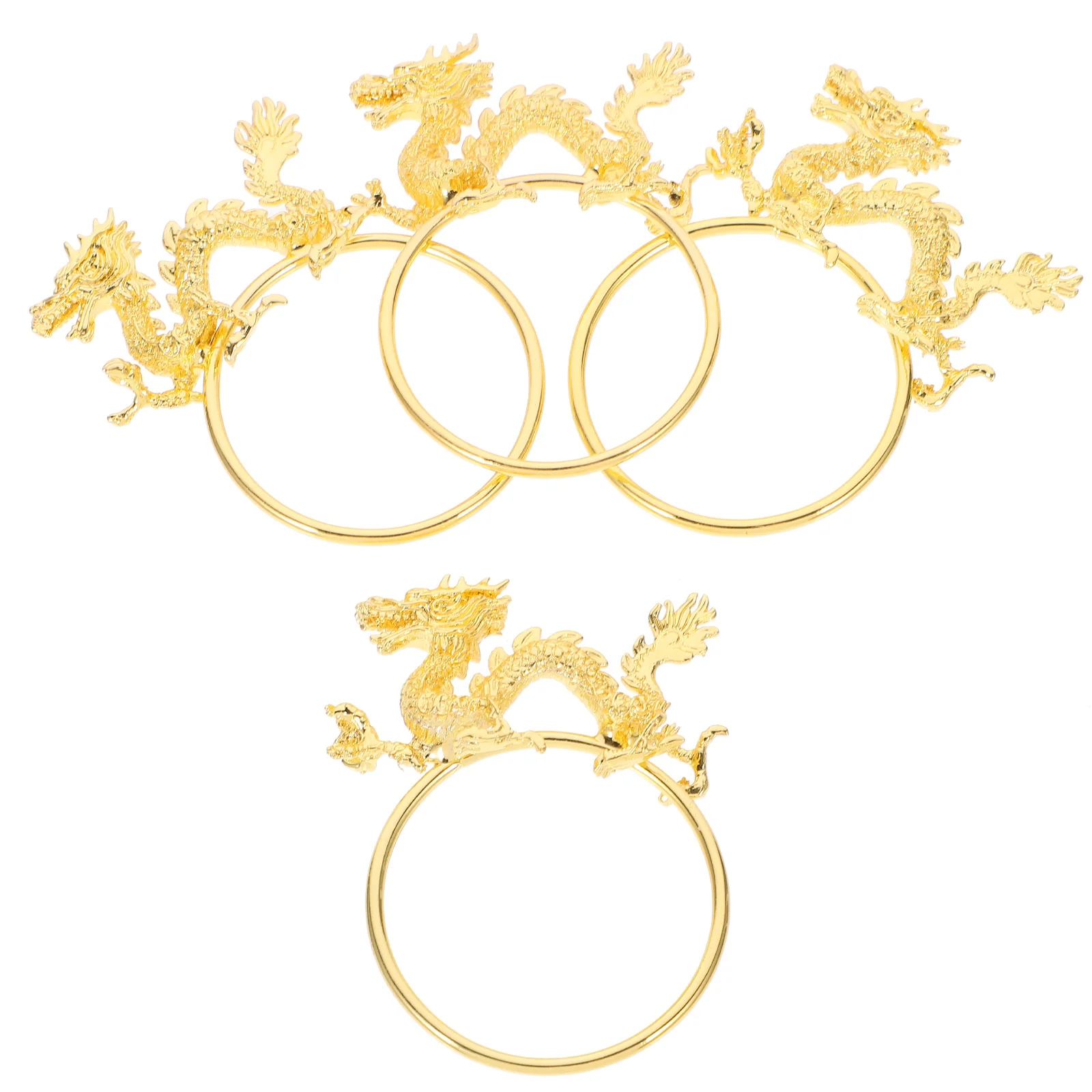4pcs Chinese Dragon Napkin Rings Dragon Metal Napkin Holders Serviette Buckles
4pcs Chinese Dragon Napkin Rings Dragon Metal Napkin Holders Serviette Buckles