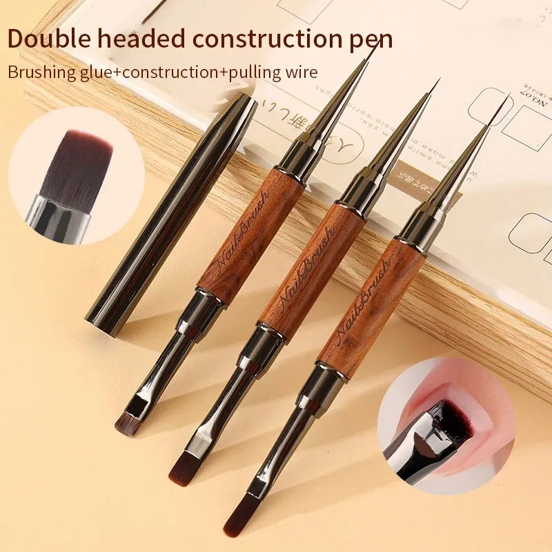 Double-end Nail Pen Brush Glue Phototherapy Pen UV Gel Liner Brush Dual End Acrylic Nail Art Painting Manicure Brushes Tool 29 S4a90b14419aa4e2fa3e71b802a1b5cf1V