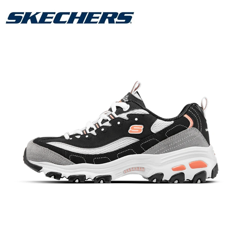 

Кроссовки Skechers de lites женские на массивной платформе, легкие дышащие, повседневная спортивная обувь для тенниса, на шнуровке
