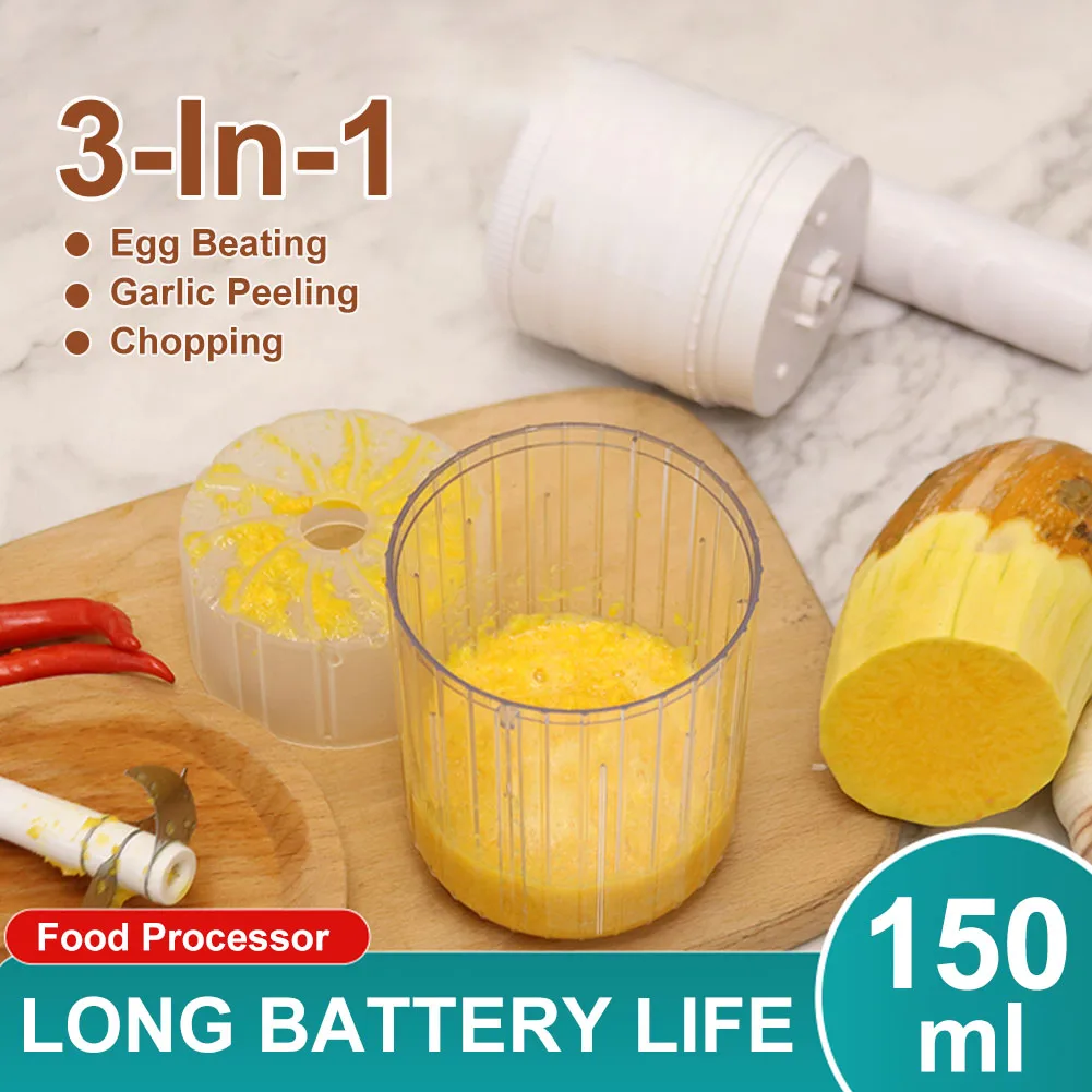 3 In 1 Handheld Mini Electric Chopper Garlic Chopper 150ml Capacity Food Processor Meatgrinder Usb Charging Kitchen Gadge
3 In 1 Handheld Mini Electric Chopper Garlic Chopper 150ml Capacity Food Processor Meatgrinder Usb Charging Kitchen Gadge