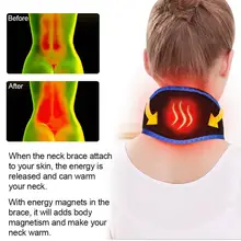 

3PCS Adjustable Self-heating Tourmaline Neoprene Neck Support Brace Magnetic Therapy Wrap Protect Warming Heating Pads For Neck