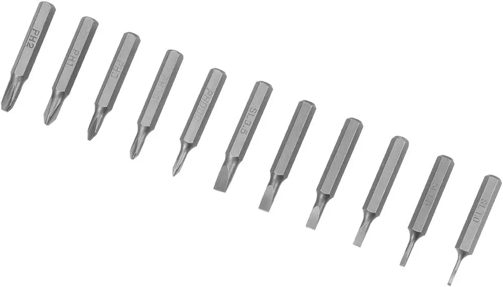 Screwdriver Bits Set 11pcs 5/32 Inch Hex Shank Phillips Slotted Screwdriver Bit Set 28mm Length S2 Screw Driver Kit Tools
Screwdriver Bits Set 11pcs 5/32 Inch Hex Shank Phillips Slotted Screwdriver Bit Set 28mm Length S2 Screw Driver Kit Tools