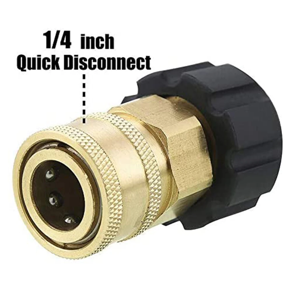 M22 15 Male To 1/4" Pressure Washer Quick Connector To Spray Wand Lance Bayonet Adapter Pressure Washer Spray Cleaning Tool
M22 15 Male To 1/4" Pressure Washer Quick Connector To Spray Wand Lance Bayonet Adapter Pressure Washer Spray Cleaning Tool