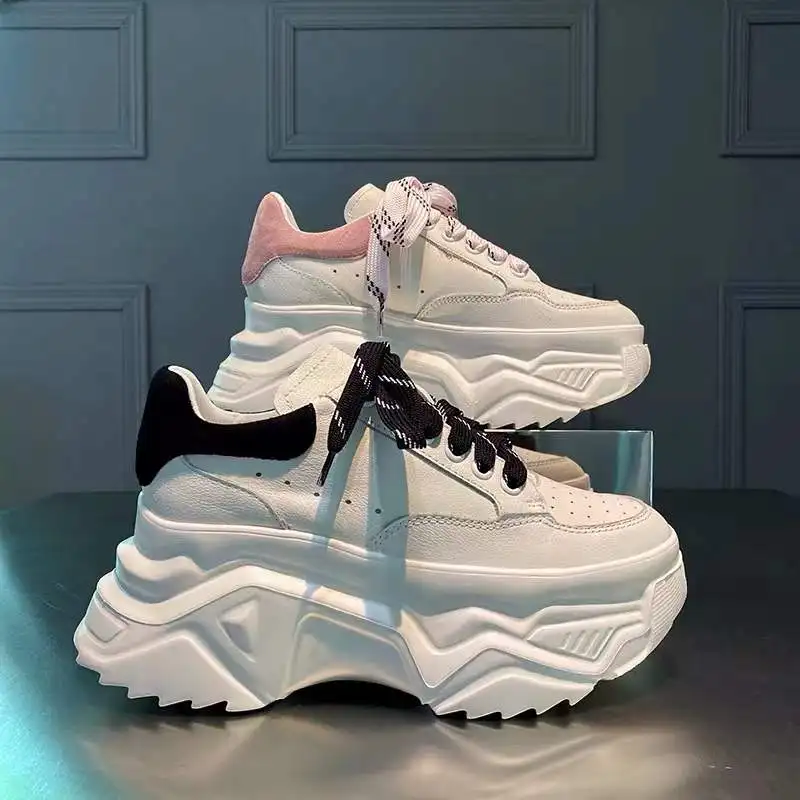Genuine Leather Shoes For Women Chunky Sneakers Platform Spring Autumn Ins Running Shoes Fashion White High Heeled Lady Western
Genuine Leather Shoes For Women Chunky Sneakers Platform Spring Autumn Ins Running Shoes Fashion White High Heeled Lady Western