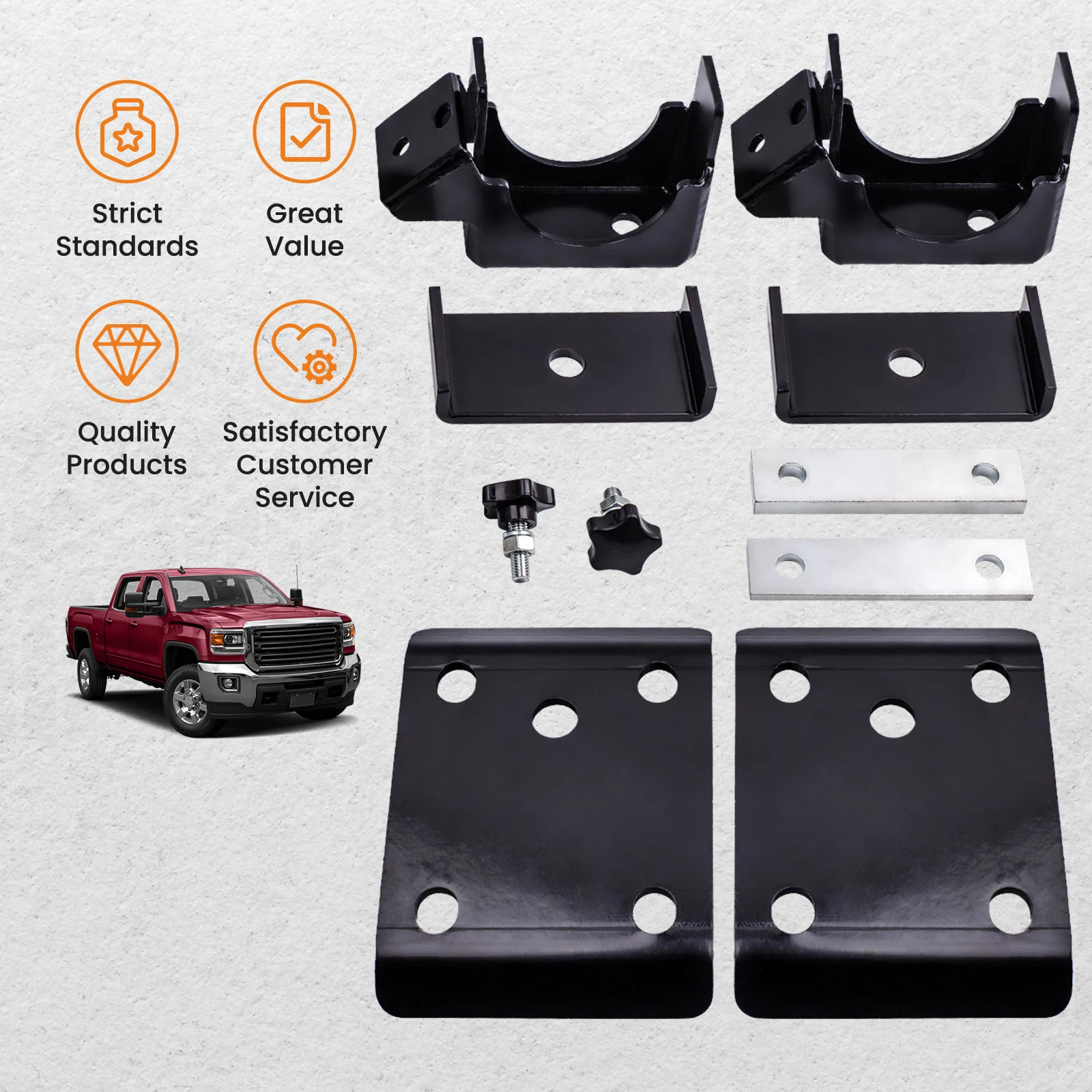

6"-7" Rear Axle Lowering Drop Flip Kit for Chevy Silverado GMC Sierra 1500 07-18