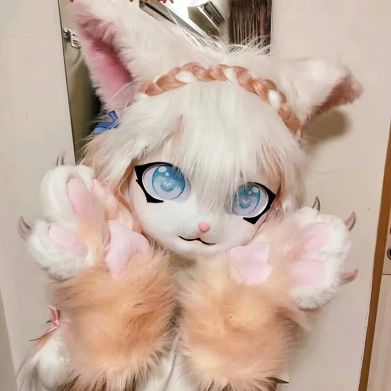 

Fursuit Kigurumi Headsets Furry Cosplay Costumes Comiket Furries Rubbit Doll Cat Comiket Furries Doll costumes Animal
