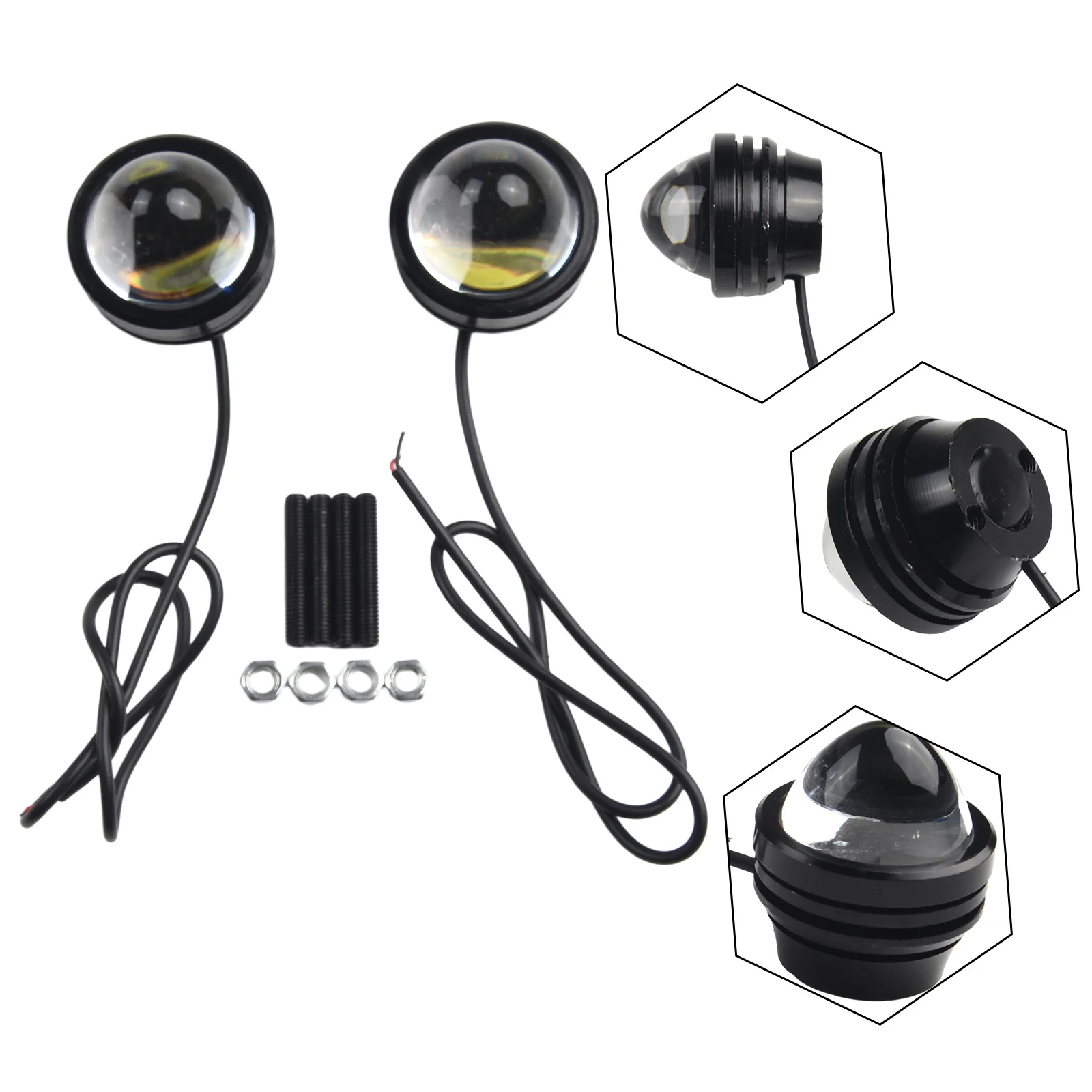 2pcs Car LED DRL Lights 12V-24V Projector Lens Fog Lamps Daytime Running Lights Drl External Xenon White Lights
2pcs Car LED DRL Lights 12V-24V Projector Lens Fog Lamps Daytime Running Lights Drl External Xenon White Lights