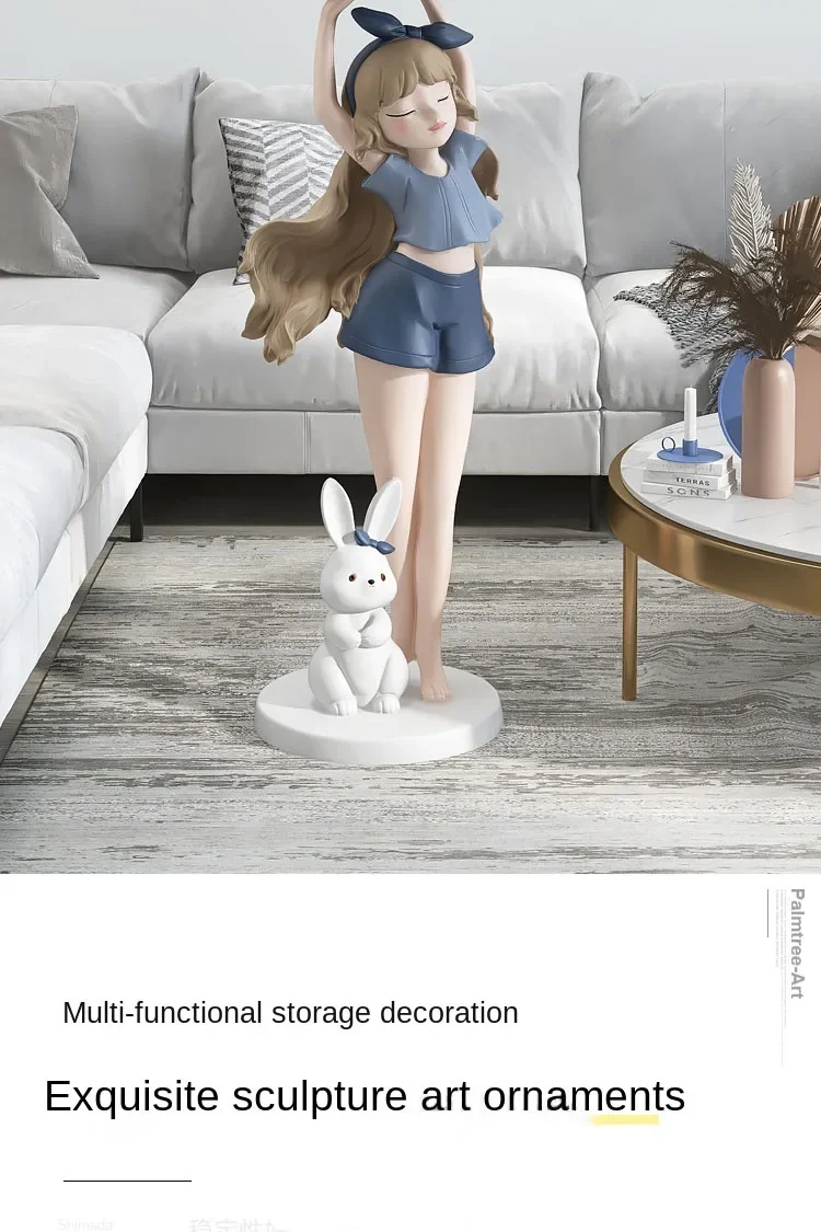82cm Nordic Fashion Cartoon Girl Statue, Tray, Home Decoration, Gift, Interior Decoration, Large Living Room Decoration, Crafts 82cm Nordic Fashion Cartoon Girl Statue, Tray, Home Decoration, Gift, Interior Decoration, Large Living Room Decoration, Crafts