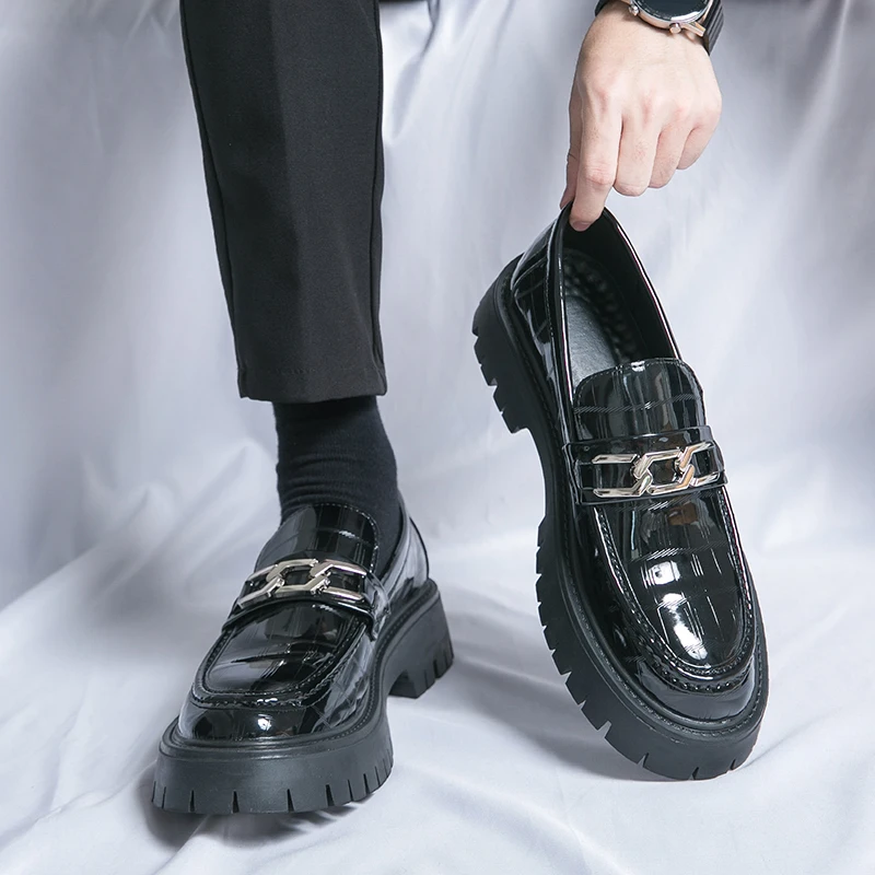 Women's Metal Decor Platform Loafers, Casual Slip On Preppy Style Dress Shoes, Comfortable Faux Leather Shoes
Women's Metal Decor Platform Loafers, Casual Slip On Preppy Style Dress Shoes, Comfortable Faux Leather Shoes