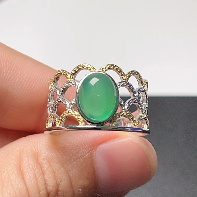 Vintage Sterling Silver Gemstone Ring for Party 7mm*9mm Natural Chalcedony Ring 925 Silver Chalcedony Jewelry with Gold Plating
Vintage Sterling Silver Gemstone Ring for Party 7mm*9mm Natural Chalcedony Ring 925 Silver Chalcedony Jewelry with Gold Plating