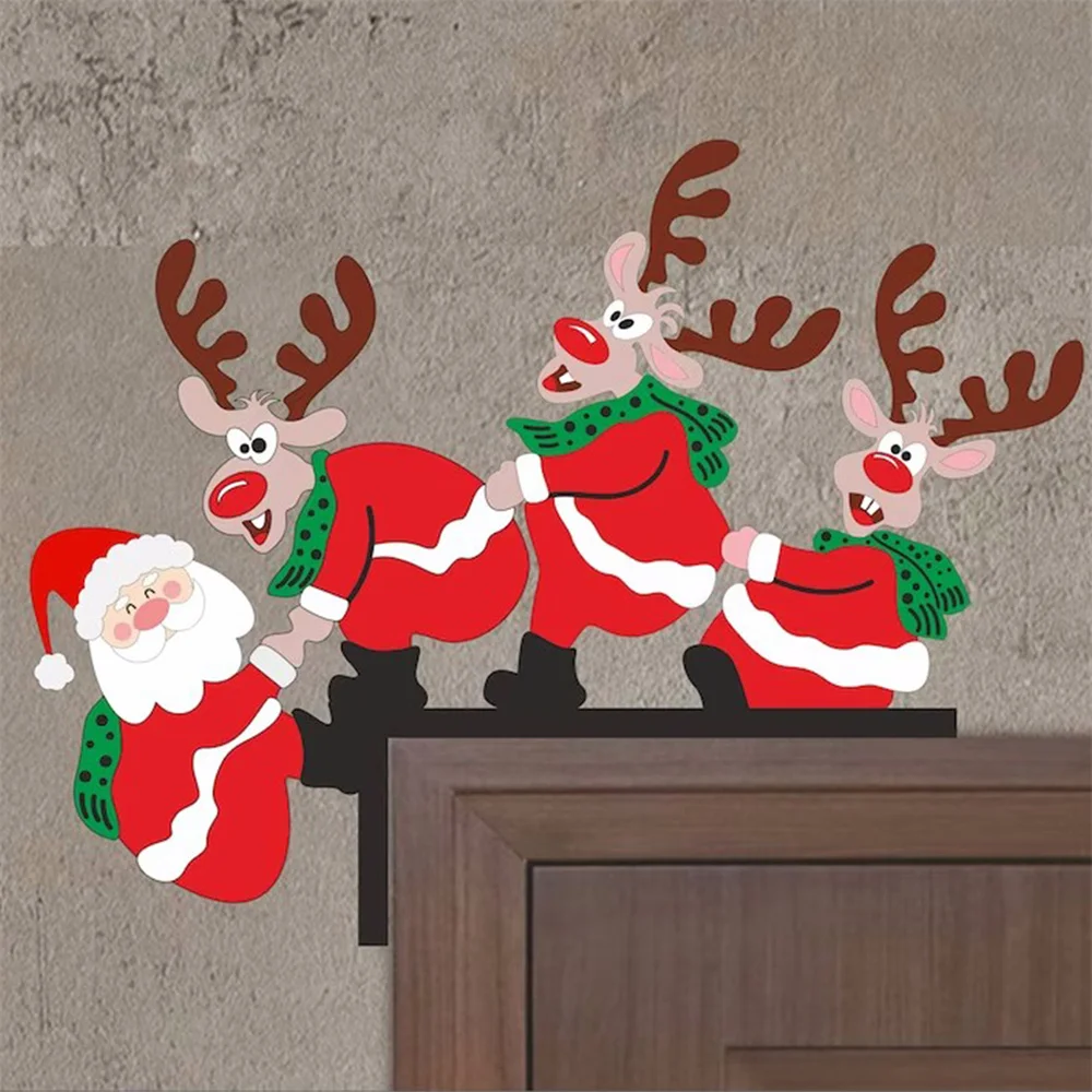1Pc Christmas Wooden Crafts Holiday Decorations Corner Door Frame Decorations Elk Xmas Pendants Cartoon
1Pc Christmas Wooden Crafts Holiday Decorations Corner Door Frame Decorations Elk Xmas Pendants Cartoon