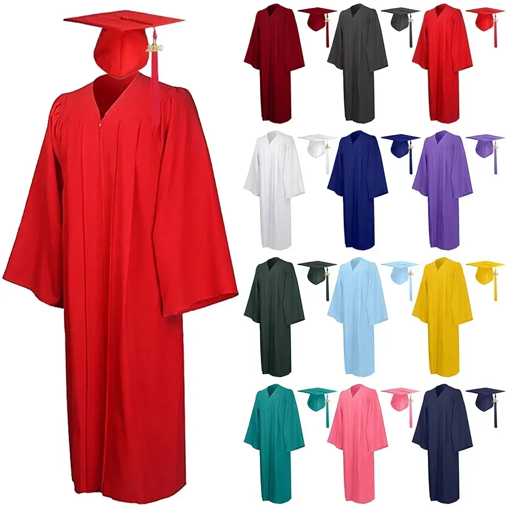 

Tasse School Bachelor University Robes+hat Clothes Dropship Formal Cap Unisex Graduation 2022 Set Student Pendant Gown High