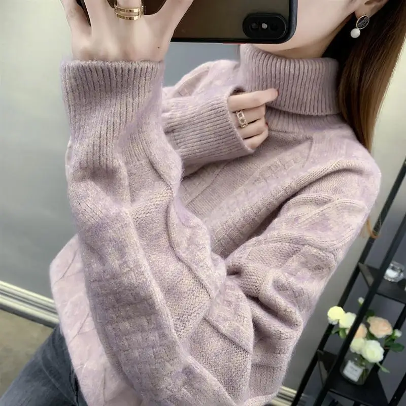 Женский кашемировый свитер с высоким воротом, Свободный Повседневный Топ, женская одежда, корейское нижнее белье с длинным рукавом, свитер, пуловер, женские топы
Женский кашемировый свитер с высоким воротом, Свободный Повседневный Топ, женская одежда, корейское нижнее белье с длинным рукавом, свитер, пуловер, женские топы