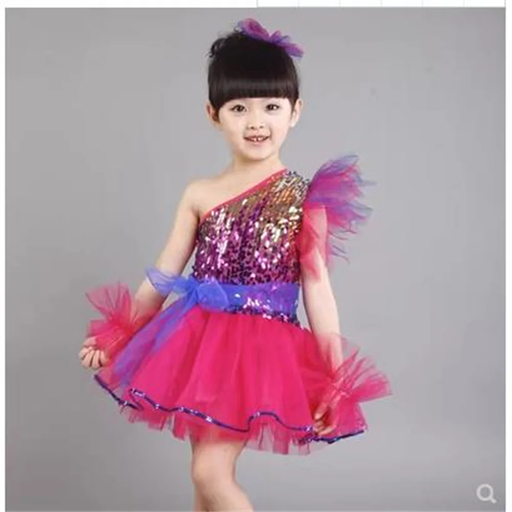 

Детские танцевальные костюмы для девочек с блестками для выступлений и выступлений комплект для бальных танцев современное балетное танцевальное платье