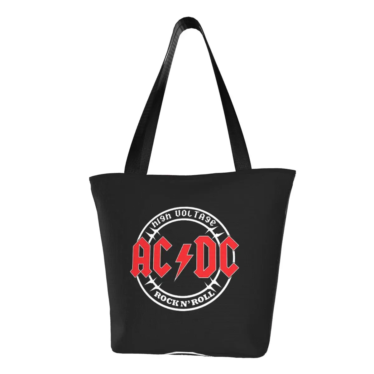 Kawaii Print Vintage Rock AC DC Shopping Tote Bag Portable Canvas Shopper Shoulder Heavy Metal Music Band Handbag
Kawaii Print Vintage Rock AC DC Shopping Tote Bag Portable Canvas Shopper Shoulder Heavy Metal Music Band Handbag