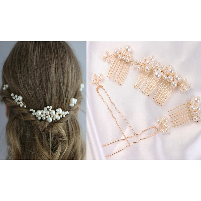 Bohemian Vintage Pearl Jewelry Set Hair Comb Wedding Hair Accessories For Simulated Pearl Hair Comb For Women (Set Of 5)
Bohemian Vintage Pearl Jewelry Set Hair Comb Wedding Hair Accessories For Simulated Pearl Hair Comb For Women (Set Of 5)