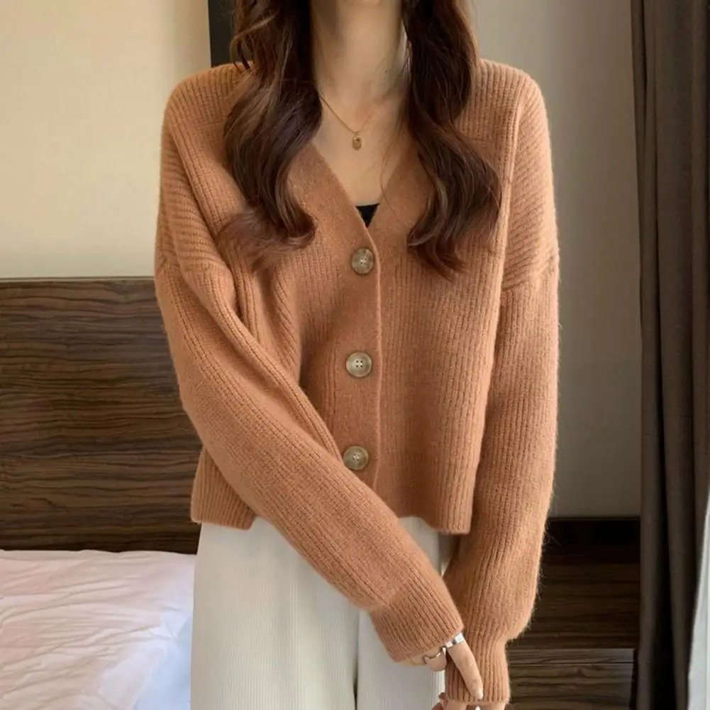 Women Sweater Coat Lady Fall Winter Sweater Women V-neck Knitting Sweater Coat Loose Fit Long Sleeve Warm Knitting Cardigan
Women Sweater Coat Lady Fall Winter Sweater Women V-neck Knitting Sweater Coat Loose Fit Long Sleeve Warm Knitting Cardigan