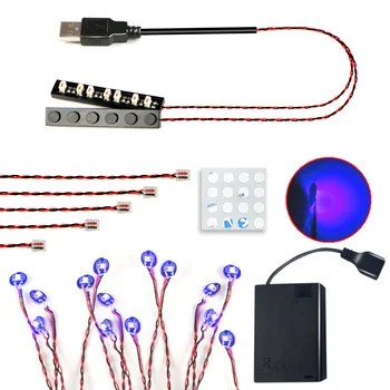 LED 조명 벽돌, 브랜드 빌딩 블록, 야간 조명 모델 조명, 장식 조명과 호환, 14 개 도트 상품 이미지